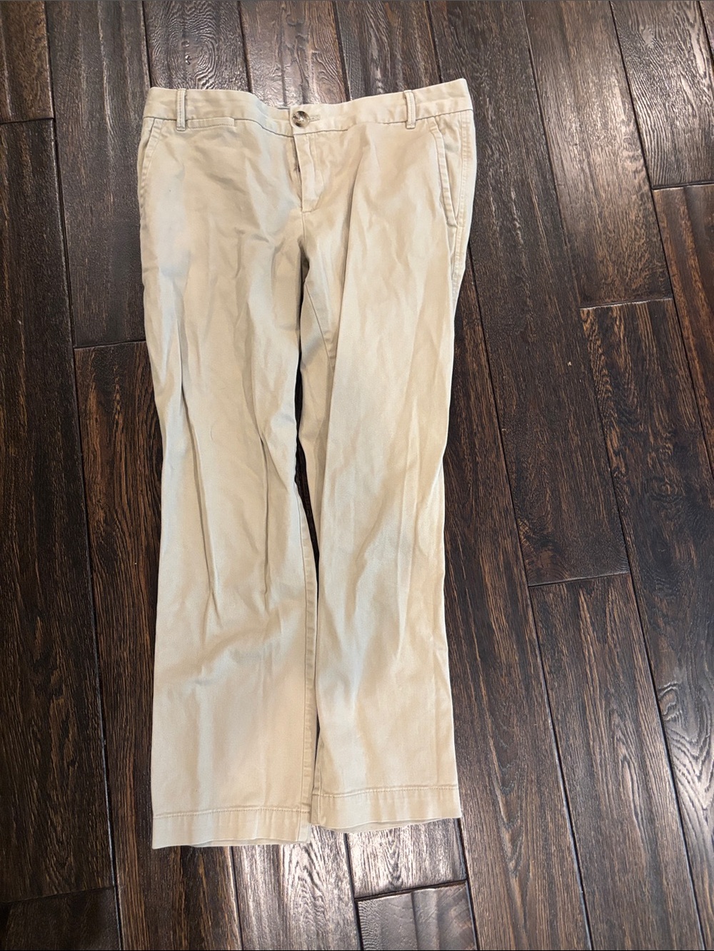 Banana Republic City Chino Pants Womens 6 Khaki Tan Cotton Ankle Trouser